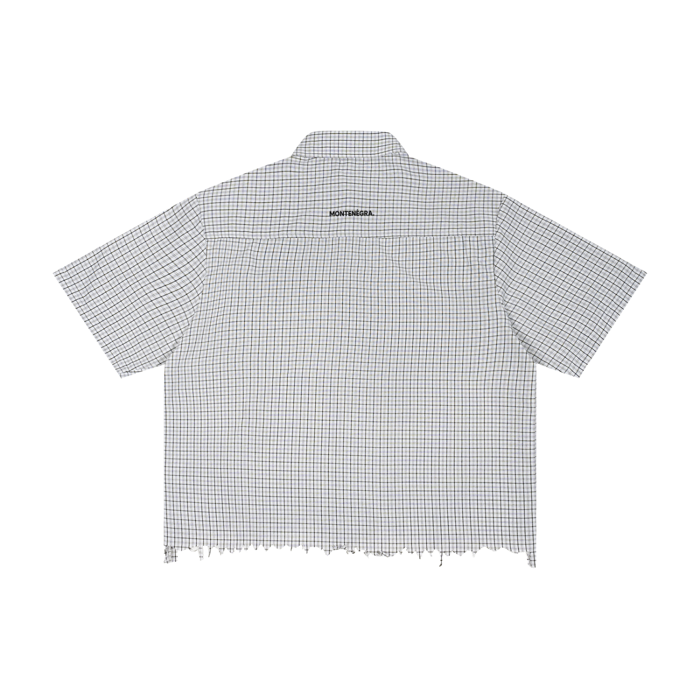Montenegra Distressed Plaid Boxy Shirt