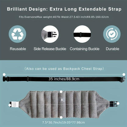 Lookrover Microwavable Lower Back Heat Pack with Adjustable Strap Pain Relief Therapy