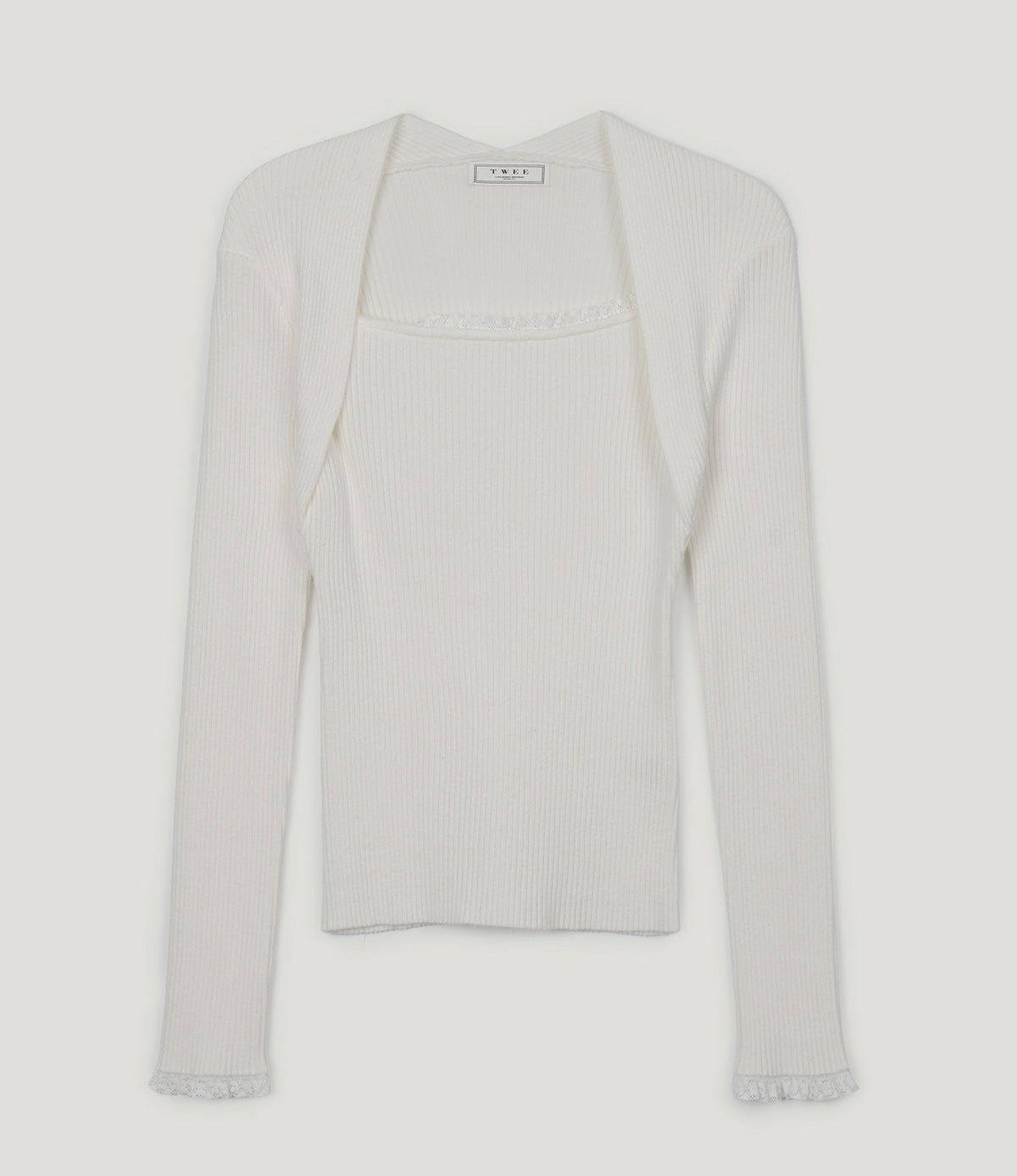 Delvin Lace Bolero Long Sleeve Knit