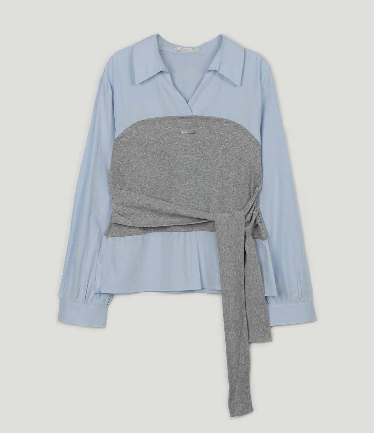 Noen Layered Top Bustier Shirt Blouse