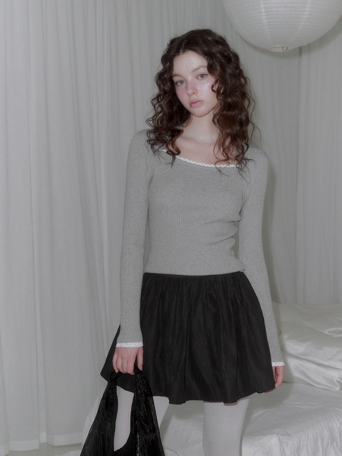Delvin Lace Bolero Long Sleeve Knit