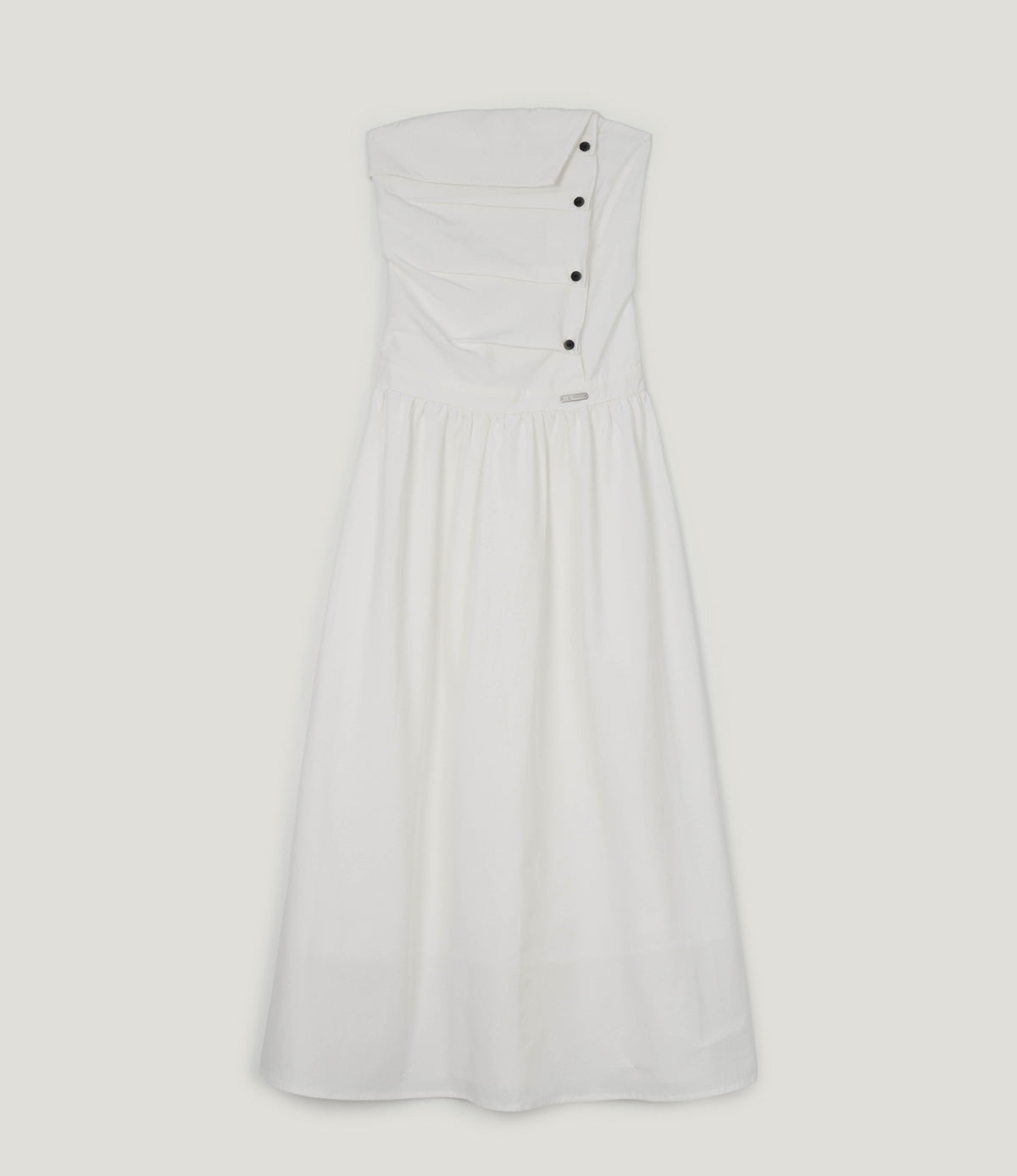 Vinci pattern pintuck long dress