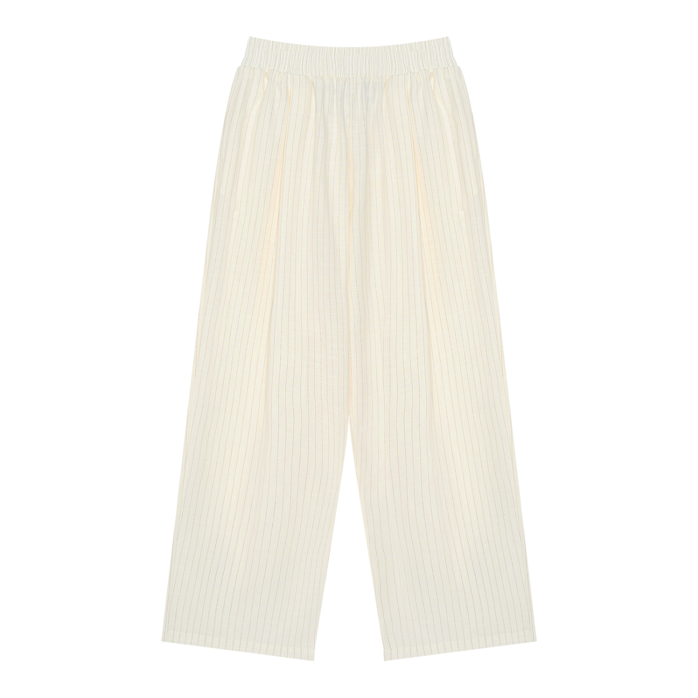 Montenegra Striped Pleated Pants - Cream