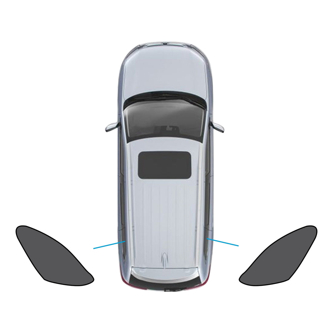 2x Triangular Car Window Sun Shades Suitable for Mazda CX-30