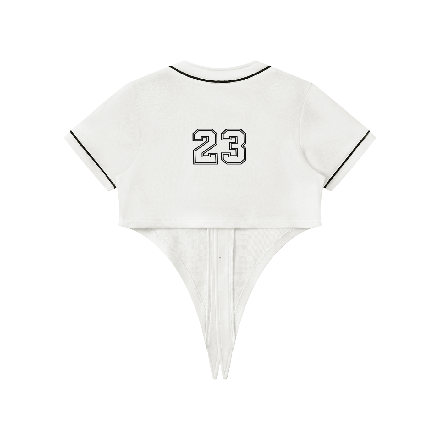Montenégra Women's Piping Baseball Jersey White
