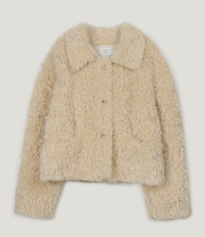 Buard Shearling Collar Fur Jacket