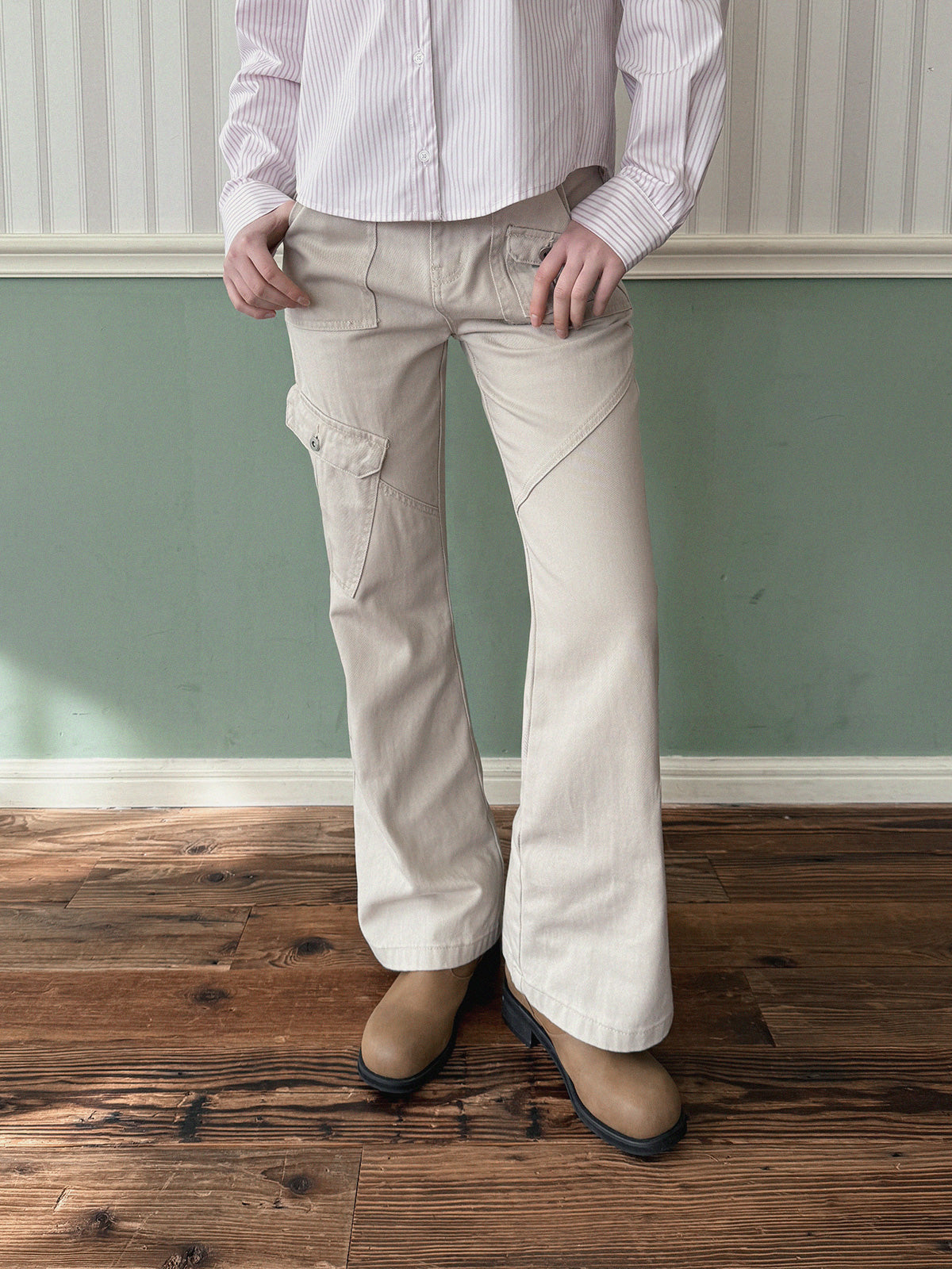 Bandi Pocket Semi-Bootcut Long Pants