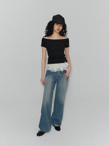 Indie Straight Long Denim Pants