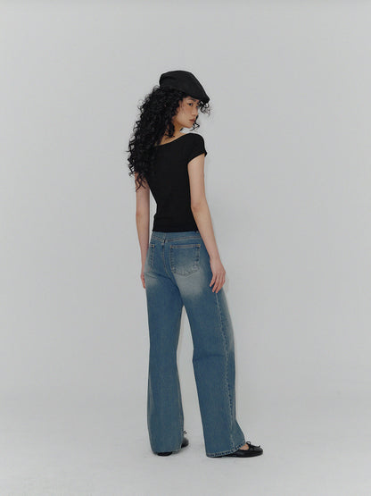 Indie Straight Long Denim Pants