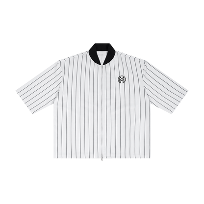 Montenegra Striped Full-Zip Baseball Jersey