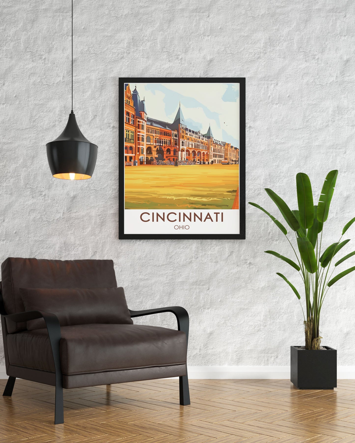 Cincinnati Poster Print -  Cincinnati Music Hall Poster Print - Cincinnati Skyline Travel Print - Cincinnati City Map Canvas Art