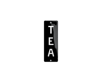 Black Enamel Sign 4 x 12 cm (1⅝" x 4¾")