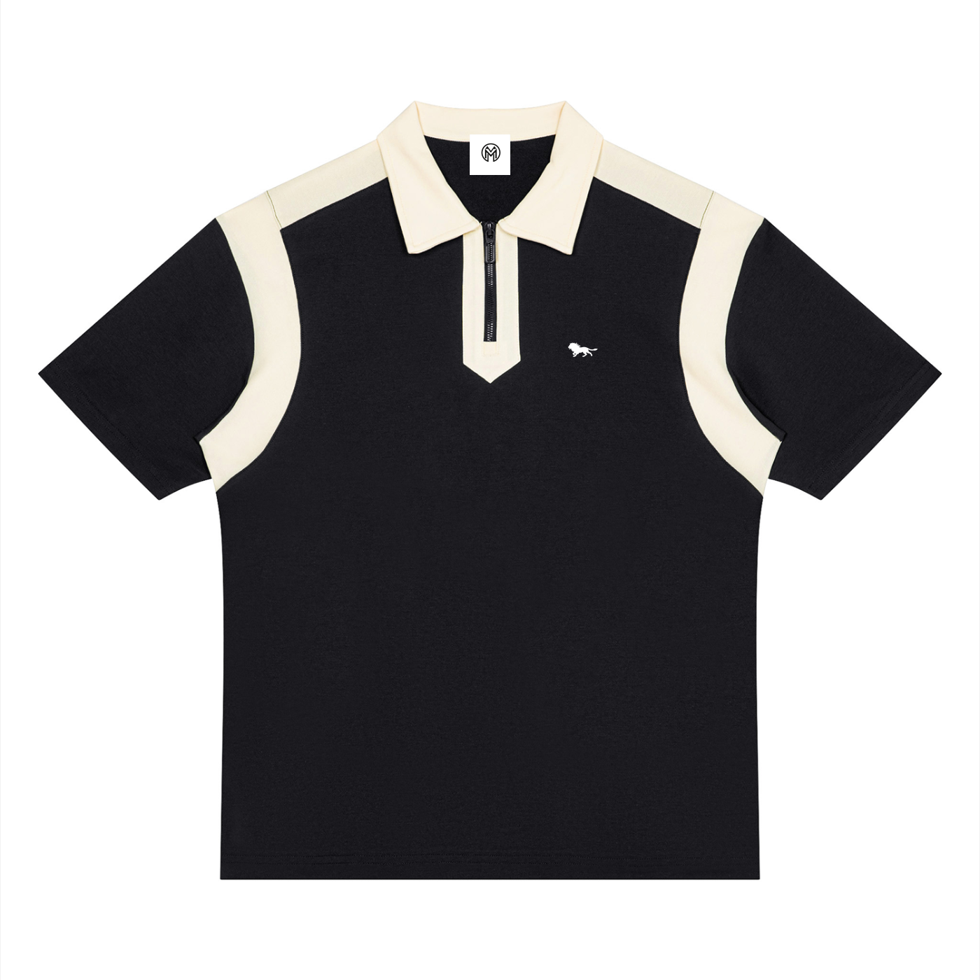 Montenegra Color Block Quarter Zip Polo Shirt