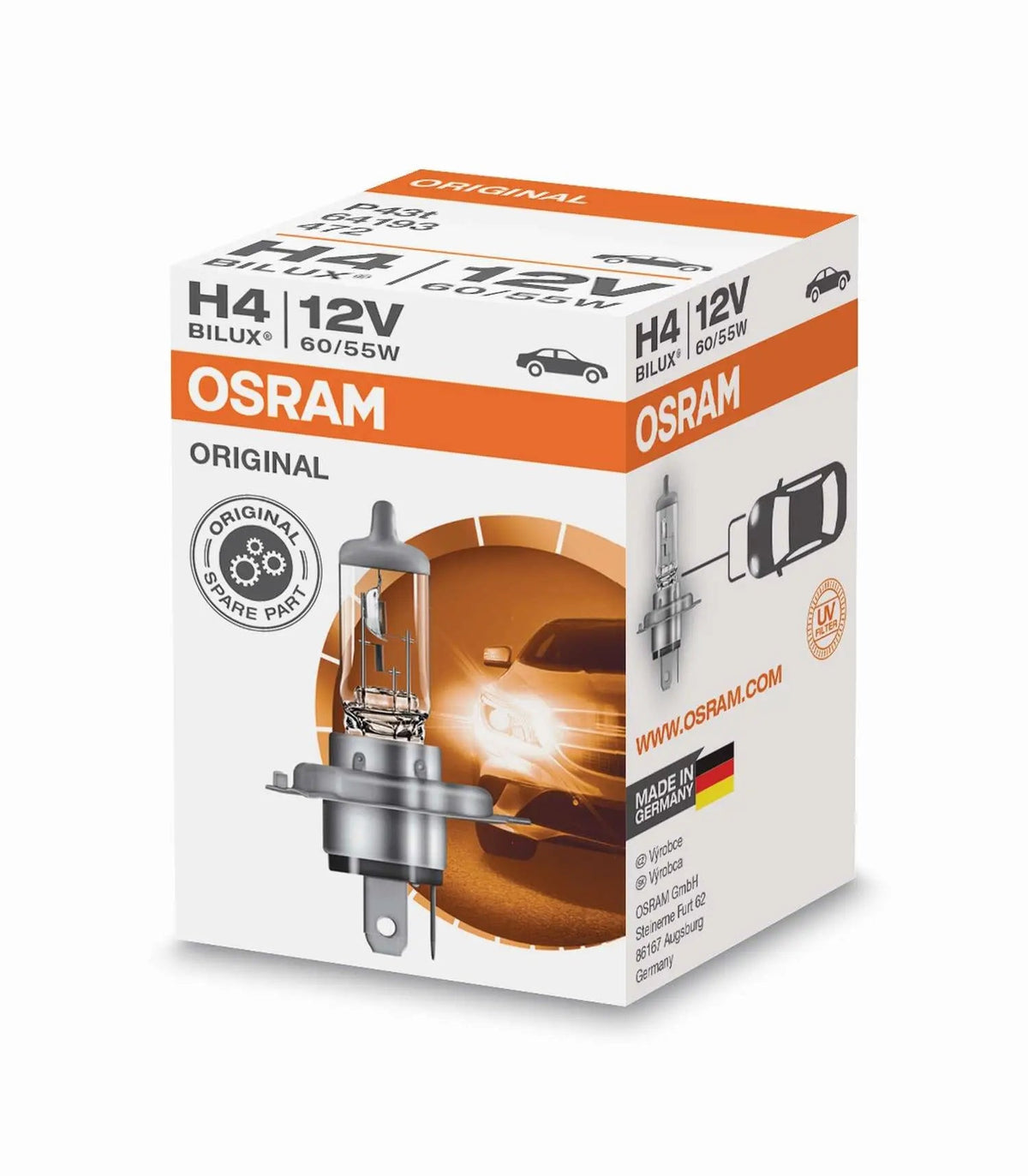 H4 12V 60/55W P43t Piesă de schimb originală OSRAM