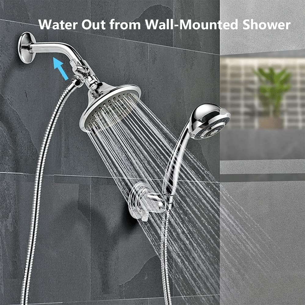 Lookrover Chrome Two-Way Shower Arm Diverter Valve Splitter 1/2 IPS Quarter-Turn
