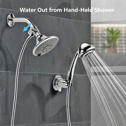 Lookrover Chrome Two-Way Shower Arm Diverter Valve Splitter 1/2 IPS Quarter-Turn