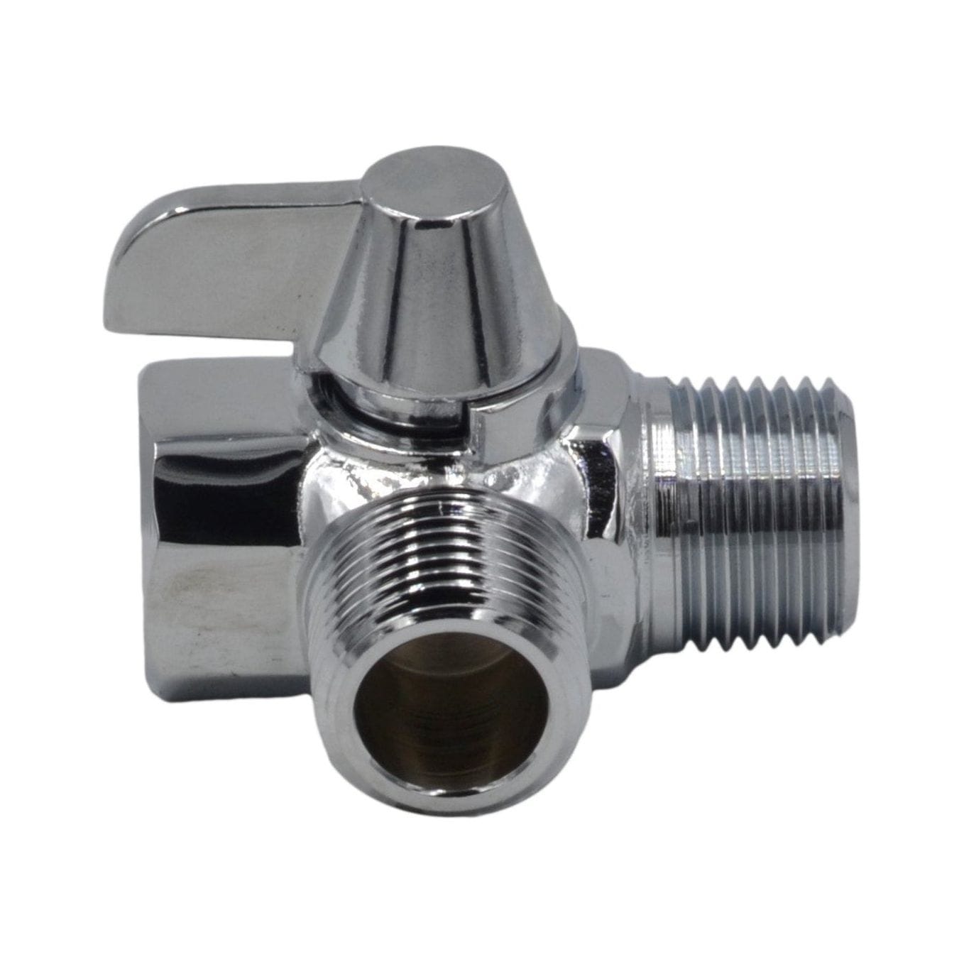 Lookrover Chrome Two-Way Shower Arm Diverter Valve Splitter 1/2 IPS Quarter-Turn