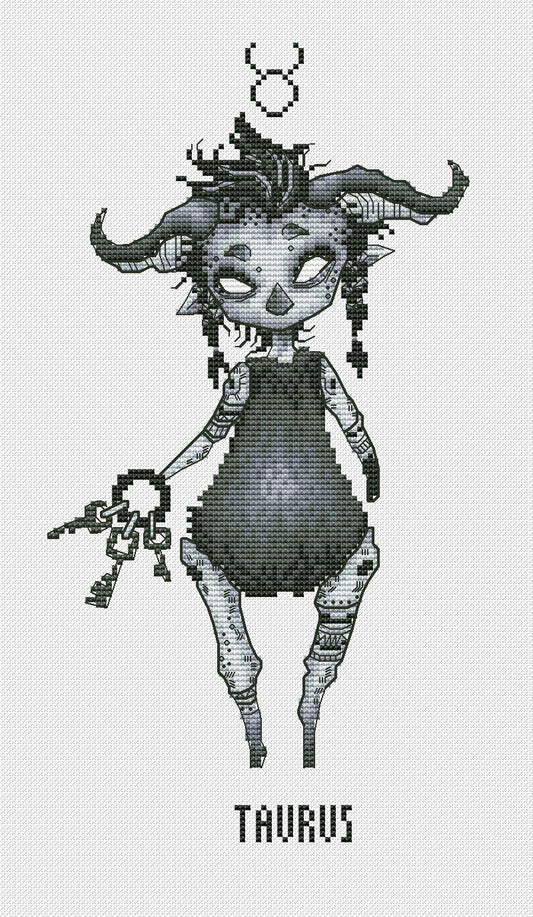 Horoscope. Taurus - PDF Cross Stitch Pattern