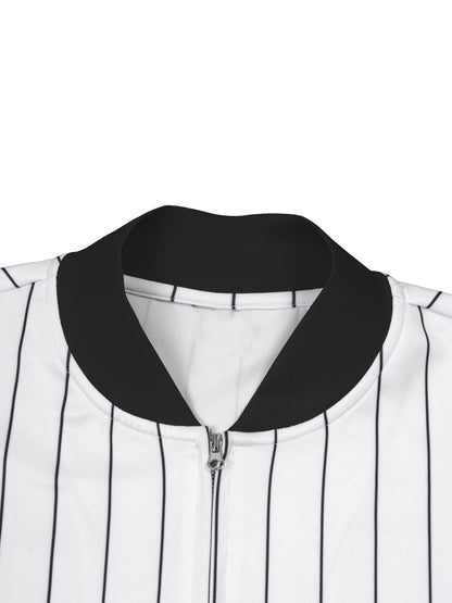 Montenegra Striped Full-Zip Baseball Jersey