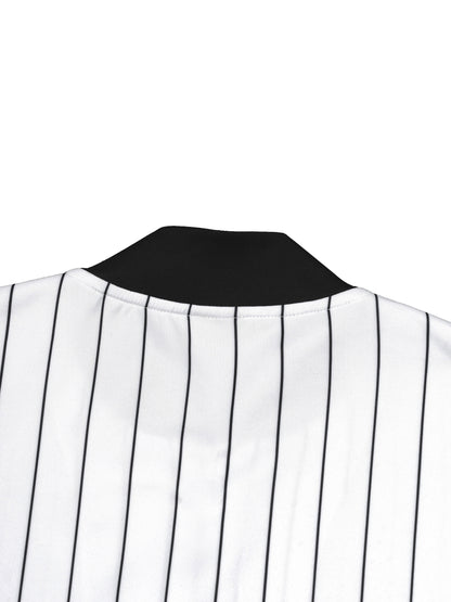 Montenegra Striped Full-Zip Baseball Jersey