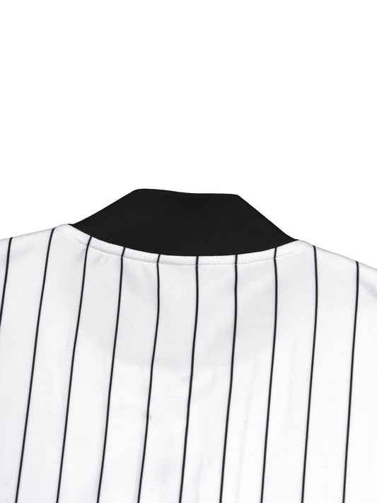 Montenegra Striped Full-Zip Baseball Jersey