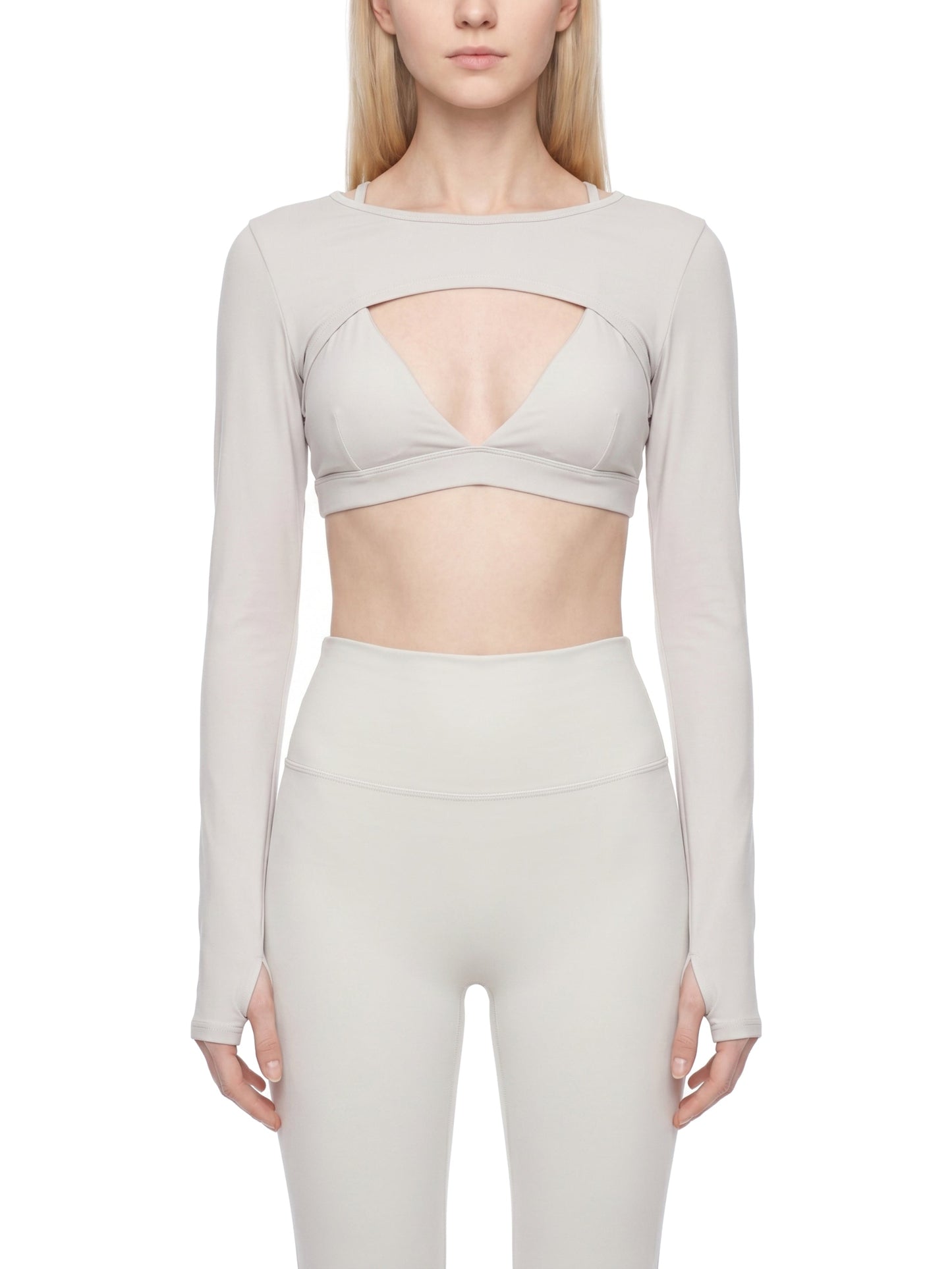Montenegra Cutout Long Sleeve Yoga Shrug