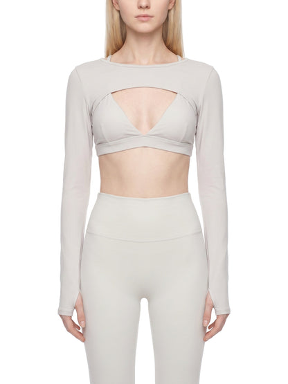 Montenegra Cutout Long Sleeve Yoga Shrug