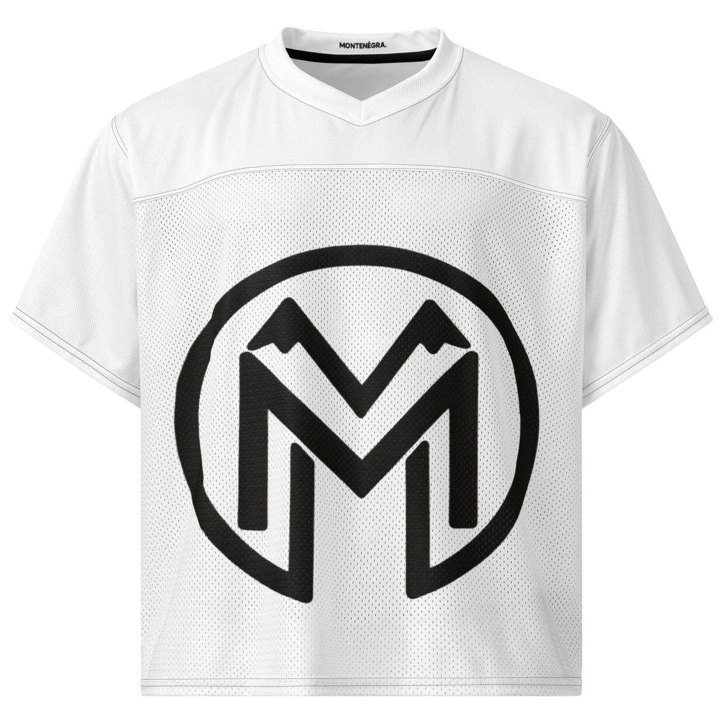 Montenegra Boxy football jersey - Silky White and Black