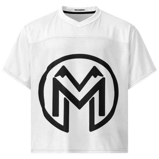 Montenegra Boxy football jersey - Silky White and Black