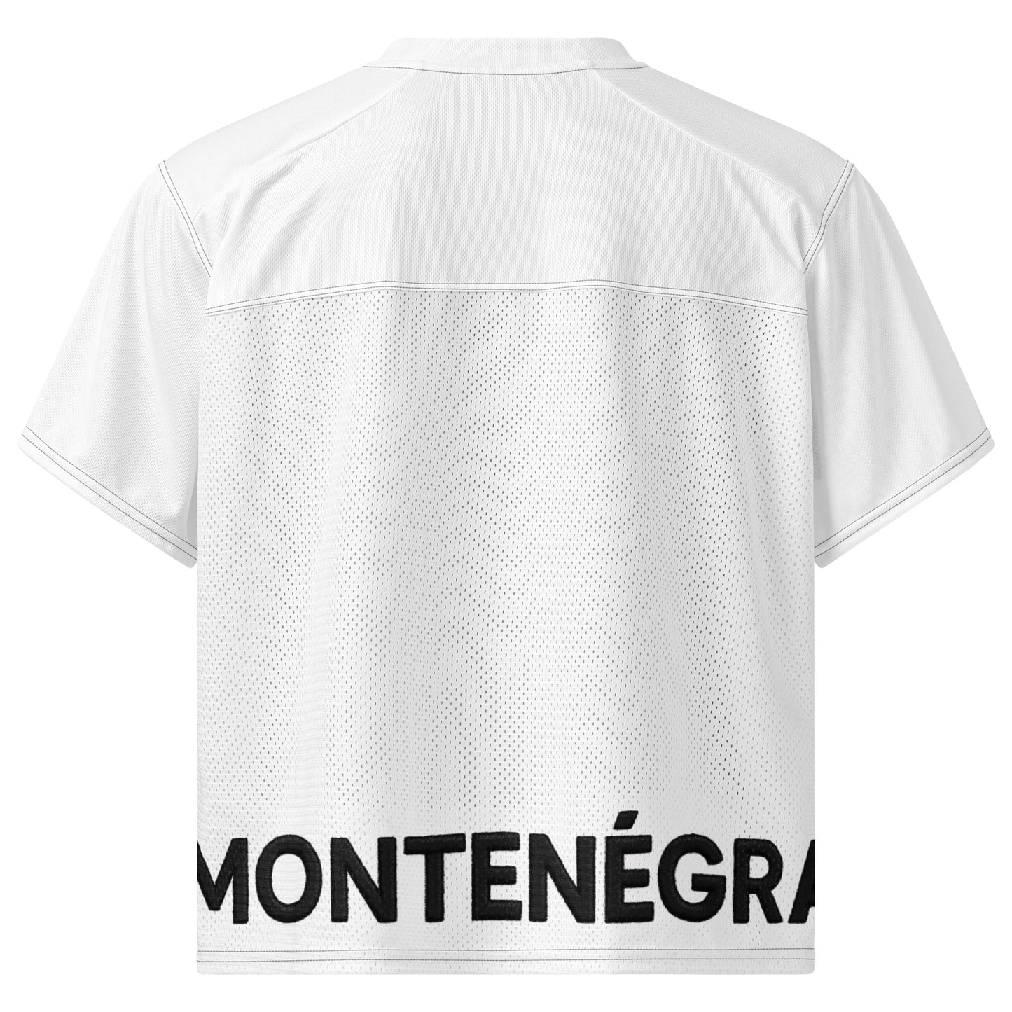 Montenegra Boxy football jersey - Silky White and Black