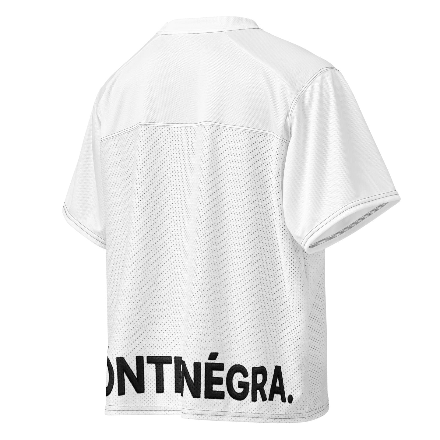 Montenegra Boxy football jersey - Silky White and Black
