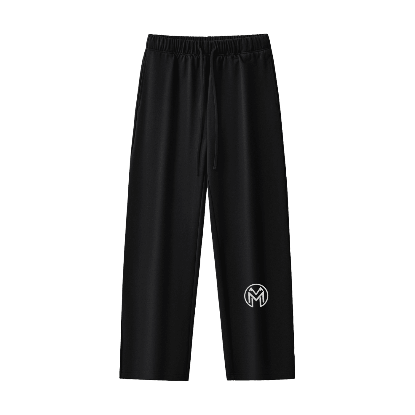 Montenégra Essential Heavyweight Straight-Leg Sweatpants - Premium Black and White