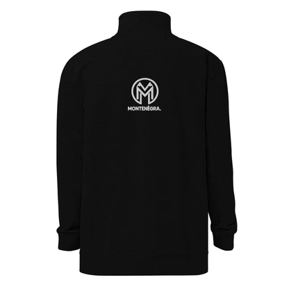 Montenégra Quarter Zip Fleece pullover - Premium Black and White