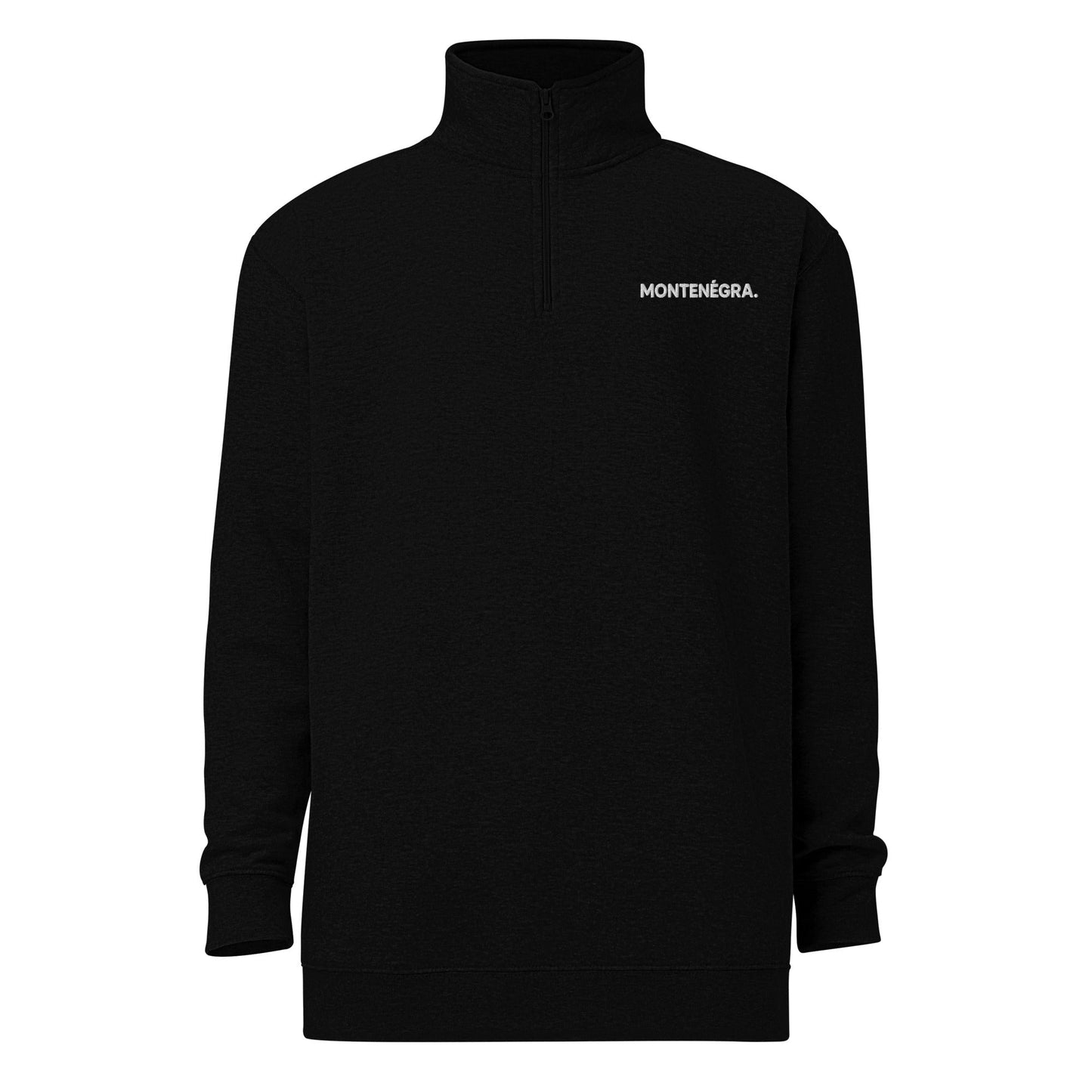 Montenégra Quarter Zip Fleece pullover - Premium Black and White