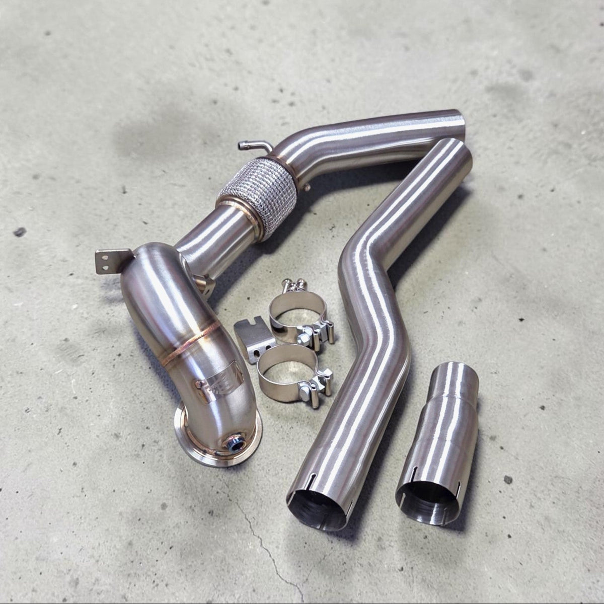 AWD Audi S3 8Y Race Downpipe &amp; VW MK8 Golf R Race Downpipe - Palenon Performance