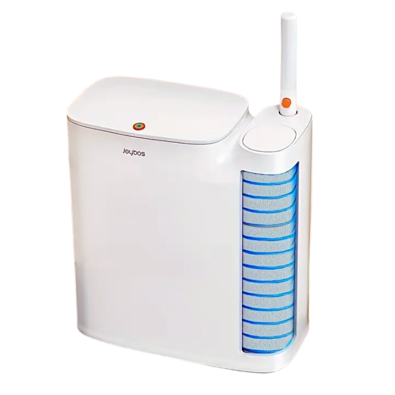 Lookrover Bathroom Trash Can with Toilet Brush Holder 72 Disposable Heads Push-Lid