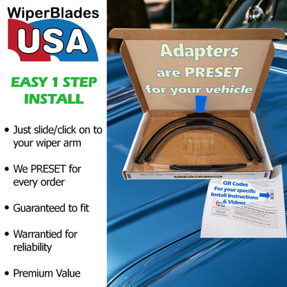 Mazda CX-90 2026 Wiper Blades Set w/2yr Warranty (Set/2) Tempest Elite Wipers