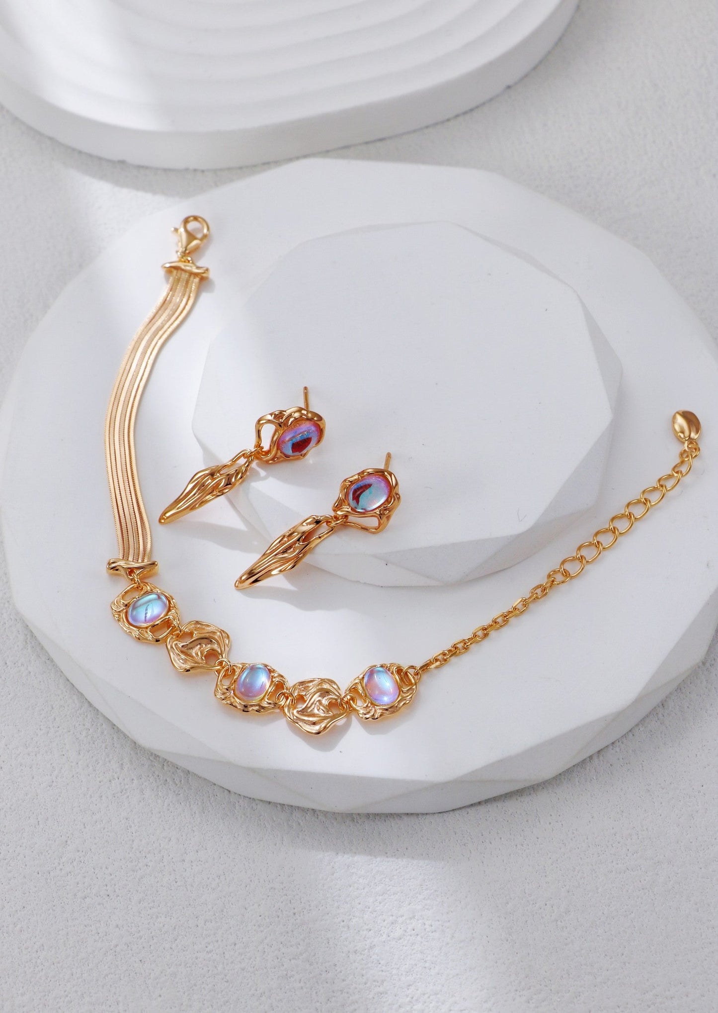 Retro Moonstone Earrings