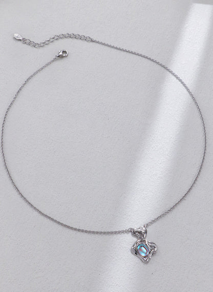 Retro Moonstone Necklace